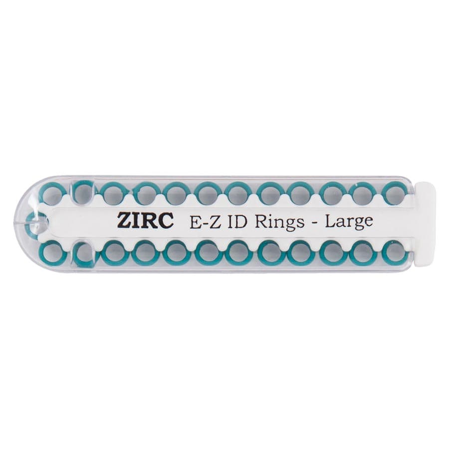 Zirc E-Z ID Instrument Rings, Small, Teal, 25/Pack, 70Z100J thumbnail 5