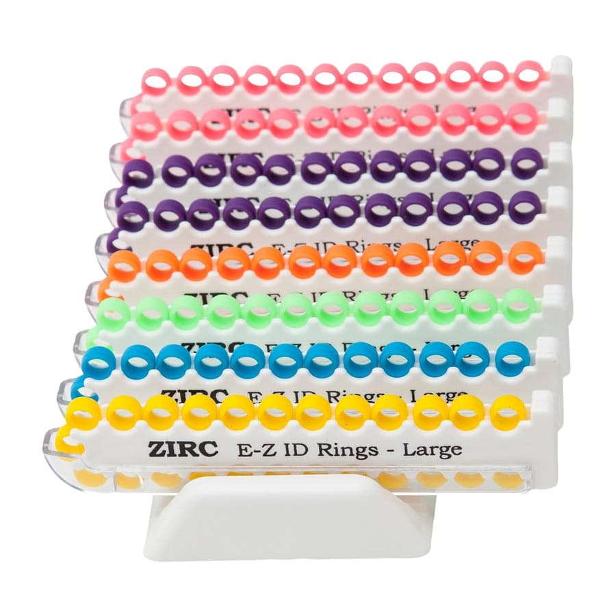 Zirc E-Z ID Large Ring System, Vibrant Assorted Neon, 1/4" Rings, 200/Pk, 70Z210 thumbnail 6