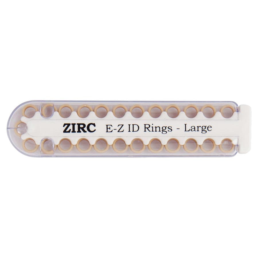 Zirc E-Z ID Instrument Rings, Large, Beige, 1/4", 25/Pack, 70Z200-G thumbnail 3