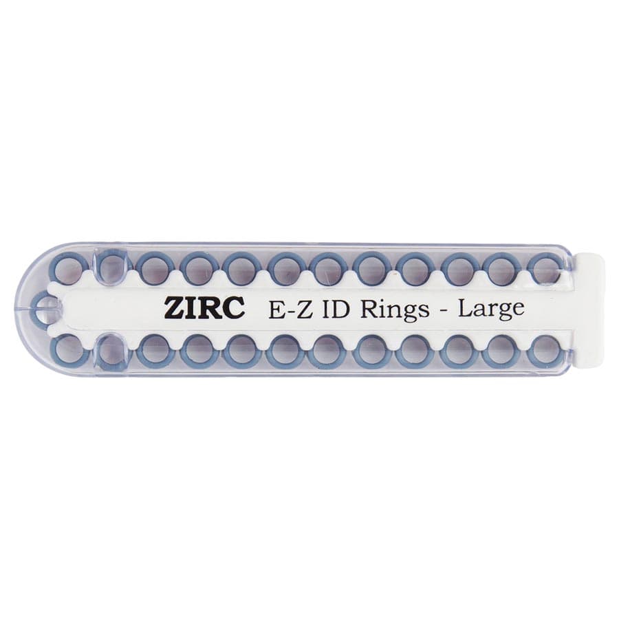 Zirc E-Z ID Instrument Rings, Large, Blue, 25/Pkg, 70Z200B thumbnail 5
