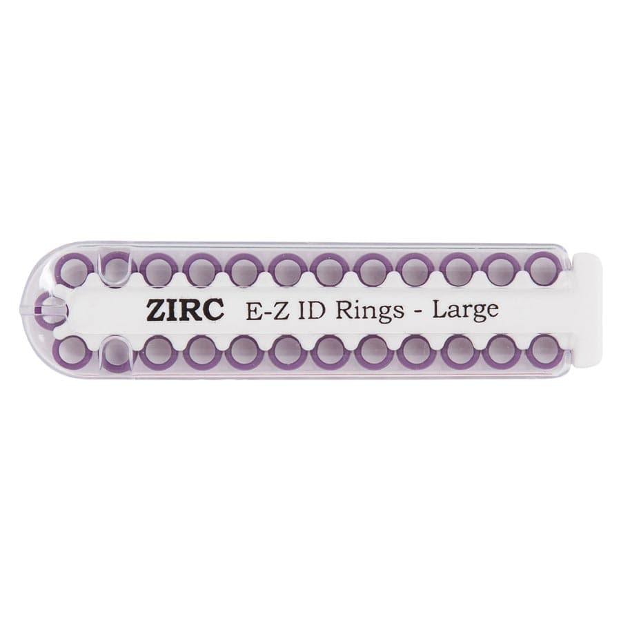 Zirc E-Z ID Instrument Rings, Large, 1/4", Plum, Refill Pack of 25, 70Z200-E thumbnail 4