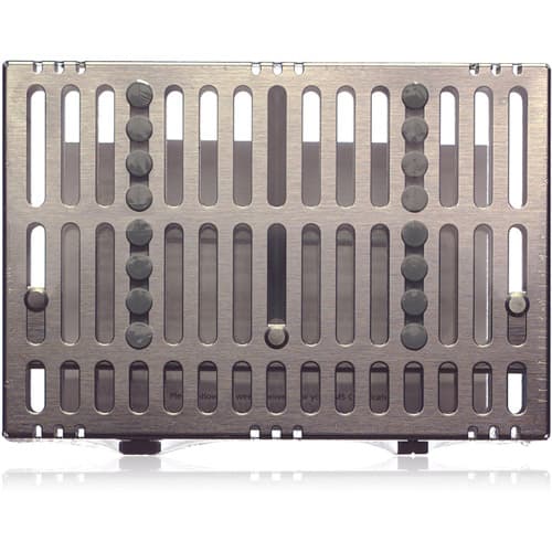 Hu-Friedy IMS Signature Series Cassette, 8-Instrument, Small, Gray, with Accessory Area, 5.5" x 8" x 1.25", IM5081, 1/Pk thumbnail 6