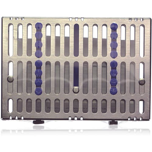 Hu-Friedy IMS Signature Series Small Instrument Cassette, 8-Instrument with Accessory Area, Blue, 5.5" x 8" x 1.25", IM5088, 1/Pk thumbnail 5