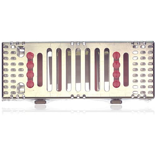 Hu-Friedy IMS Signature Series Double-Decker Cassette, 8-Instrument Capacity, 3" x 8" x 1.5", Red, IM9080 thumbnail 3
