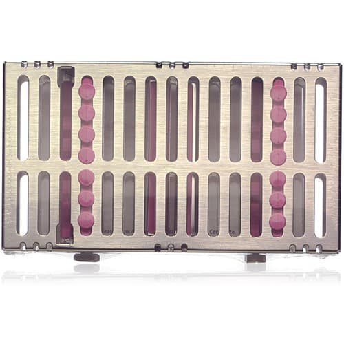 Hu-Friedy IMS Signature Series Double-Decker Cassette, 14-Instrument, Two-Tier, Purple, 4.5" x 8" x 1.5", 1/Pk, IM9146 thumbnail 6