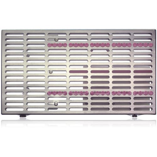 Hu-Friedy IMS Signature Series Oral Surgery Cassette, Purple, 8" x 14.5" x 1.25", Holds 12 Instruments + 4 Elevators + 3 Hinged Instruments, Single thumbnail 4