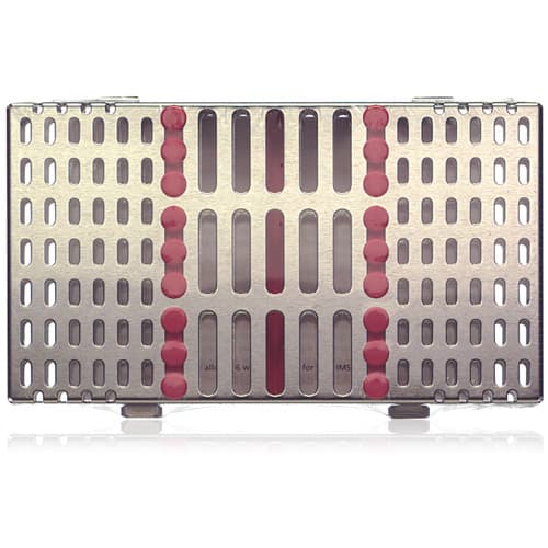 Hu-Friedy IMS Signature Series Space Saver Seven Cassette, 7 Instrument Capacity, 4.5" x 8" x 1", Red, IMSS70 thumbnail 3