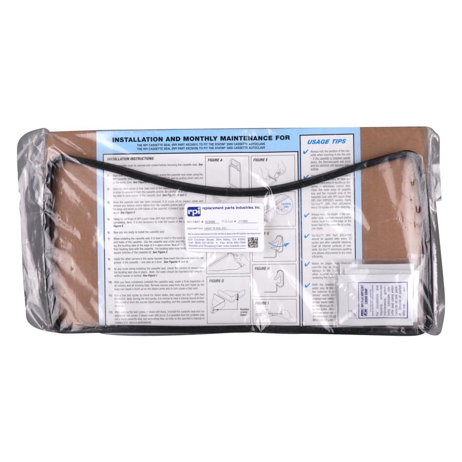 SciCan Statim 5000 Cassette Type Gasket Seal, Black, 1700302, Each - SciCan Statim 5000 Cassette Type Gasket Seal - Image 1
