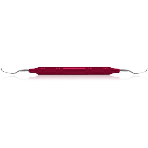 American Eagle Universal Curette, #1-2 Langer, Posterior Mesial/Distal, Double End, EagleLite Resin Handle, 3/8", Red, AECL1-2X, 1/Pk thumbnail 10