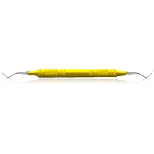 American Eagle McCall #13-14S Universal Curette, Posterior Sharp Point, Double End, EagleLite Resin Yellow Handle, 3/8", AECM13-14SX, 1/Pk thumbnail 6
