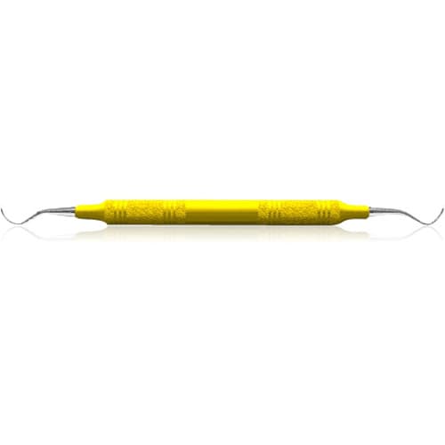American Eagle Universal Curette, #3-4 Rules, Smallest Posterior, Double End, EagleLite Resin Handle, 3/8", Yellow, AECR3-4X, 1/Pk thumbnail 6