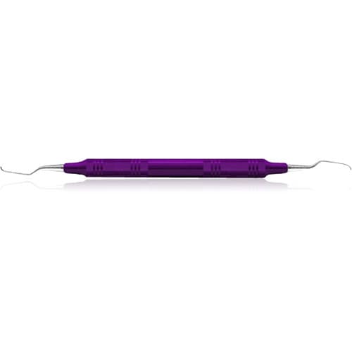 American Eagle Gracey +3 Deep Pocket Curette, #1/2, Double End, EagleLite Resin Handle, Purple, AEGDP1-2X thumbnail 4