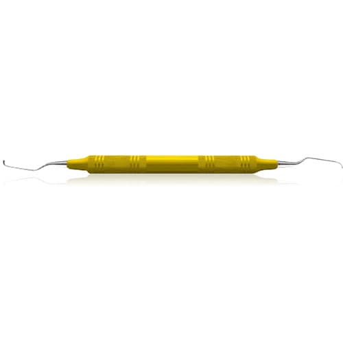 American Eagle Gracey +3 Deep Pocket Curette, 5-6 (3/8), EagleLite Resin Handle, Yellow, Double End, AEGDP5-6X thumbnail 3