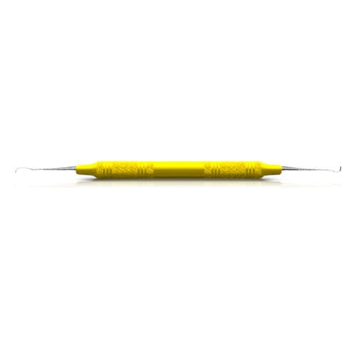 Sickle Scaler #204SD, Posterior Distal, Double-Ended, EagleLite Resin Handle, 3/8", Yellow, 1/Pk, AES204SDX thumbnail 6