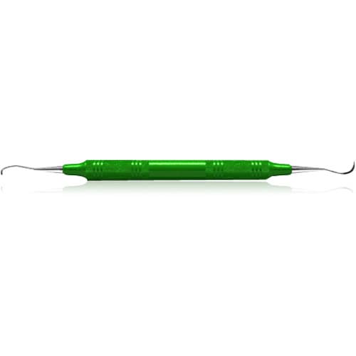 American Eagle Jacquette Sickle Scaler J3/U5, Double End, Talon Tough Stainless Steel, EagleLite Resin Handle, Green, 3/8" Handle, AESJ3-U5X thumbnail 5
