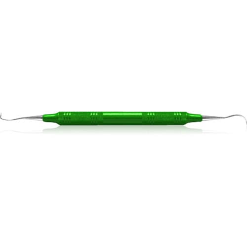 American Eagle Jacquette Sickle Scaler J4/U5, Double End, Stainless Steel, EagleLite Resin Green Handle, 3/8", AESJ4-U5X thumbnail 4