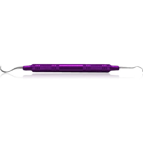 American Eagle U15-30 Sickle Scaler, Towner-Jacquette, Double End, Stainless Steel, EagleLite Resin Handle, Purple, AESU15-30X thumbnail 5
