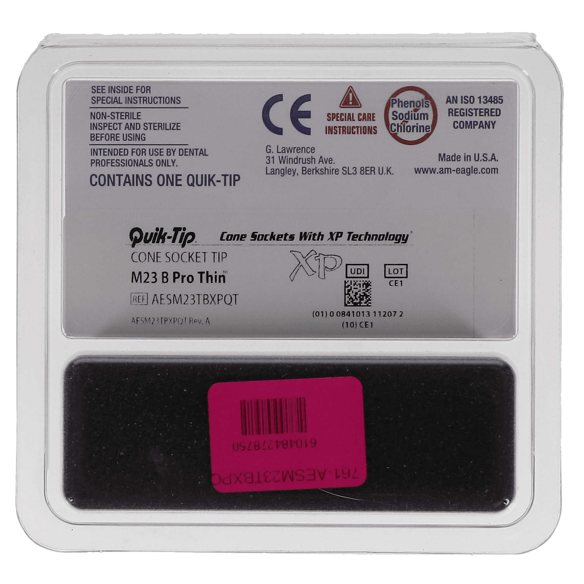 American Eagle Pro Thin Quik-Tip XP Scaler, #M23TB, Cone Socket, Double-Ended, Stainless Steel, 1/Pk, AESM23TBXPQT thumbnail 4