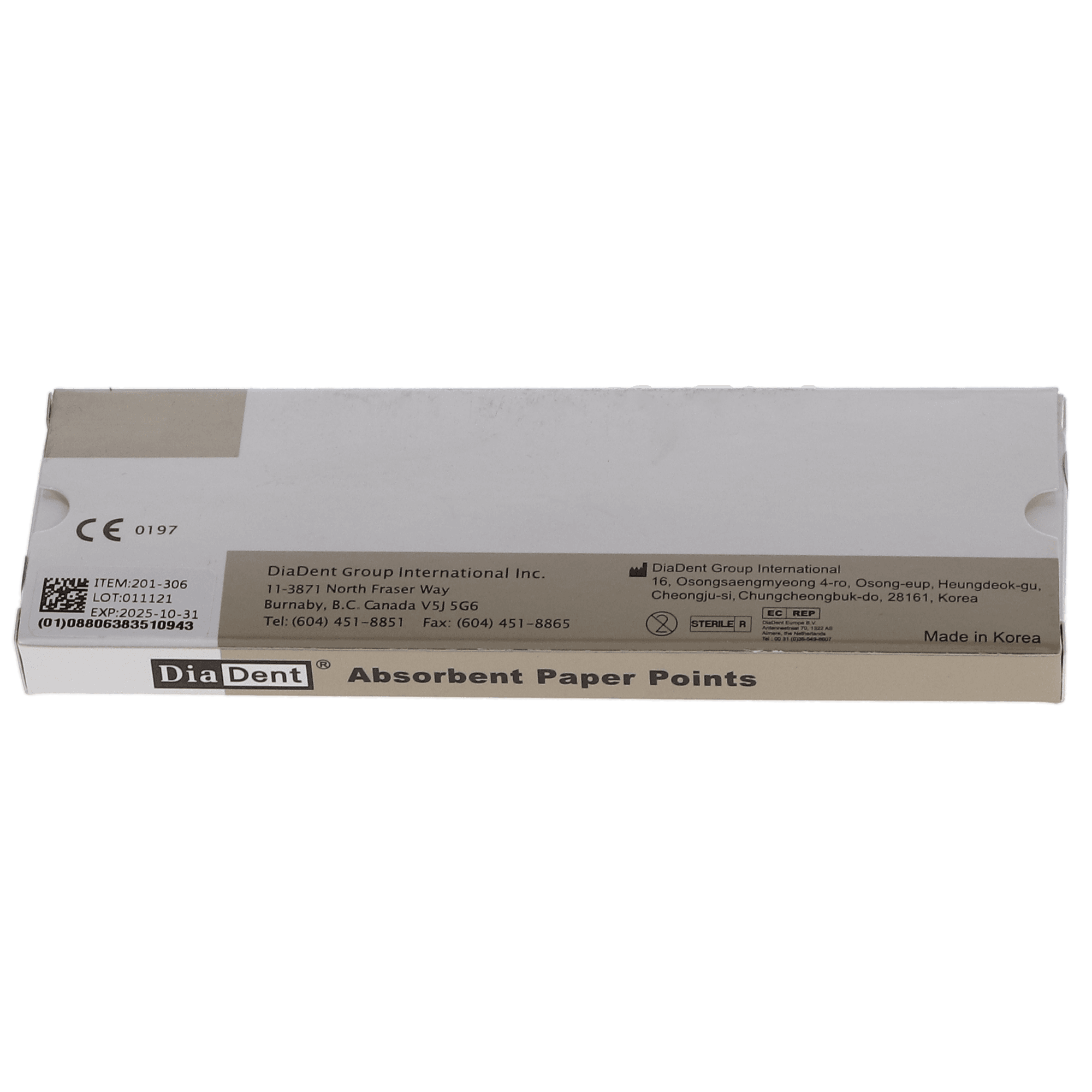 DiaDent Absorbent Paper Points #30, Non-Marked, .02 Taper, Cell Pack, 200/Box thumbnail 2