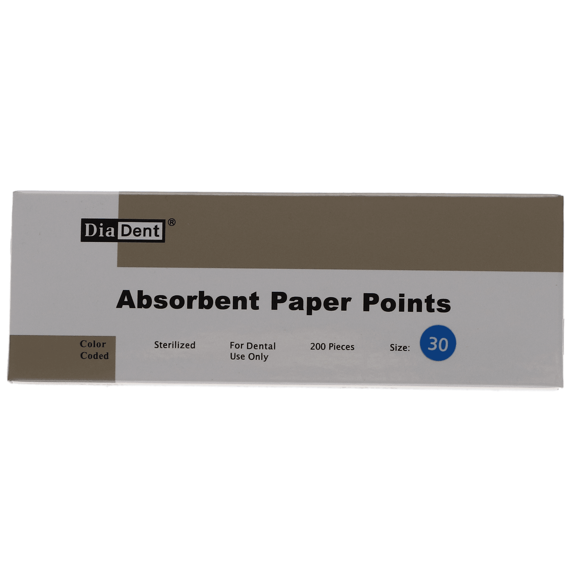 DiaDent Absorbent Paper Points #30, Non-Marked, .02 Taper, Cell Pack, 200/Box thumbnail 3