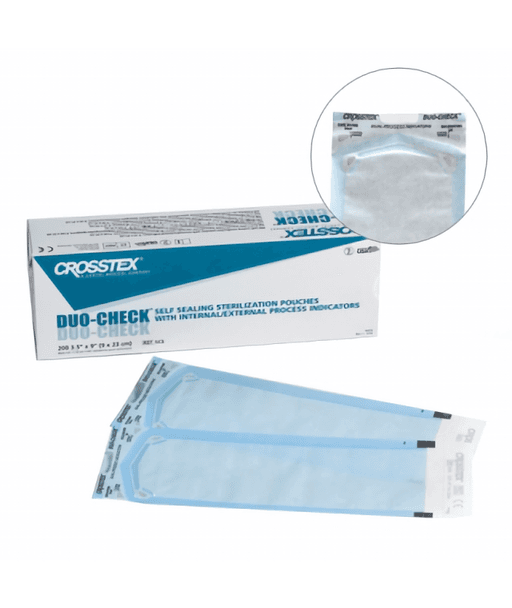 Crosstex Duo-Check Self-Seal Sterilization Pouches, 3.5" x 22", 100/Box, 5 Boxes/Case, SCL322 thumbnail 2