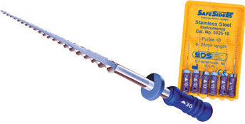 SafeSiders Endodontic Hand Reamers, 31 mm, 0.02 Taper, Size #30, Blue, Stainless Steel, 6/Pkg, 5031-30 thumbnail 4