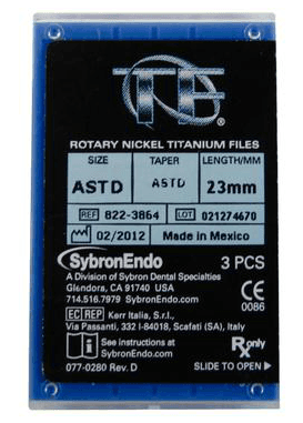 TF Twisted Nickel-Titanium Rotary File, Anterior Procedure Pack, 23 mm, Assorted, 3/Pk, 822-3864 thumbnail 3