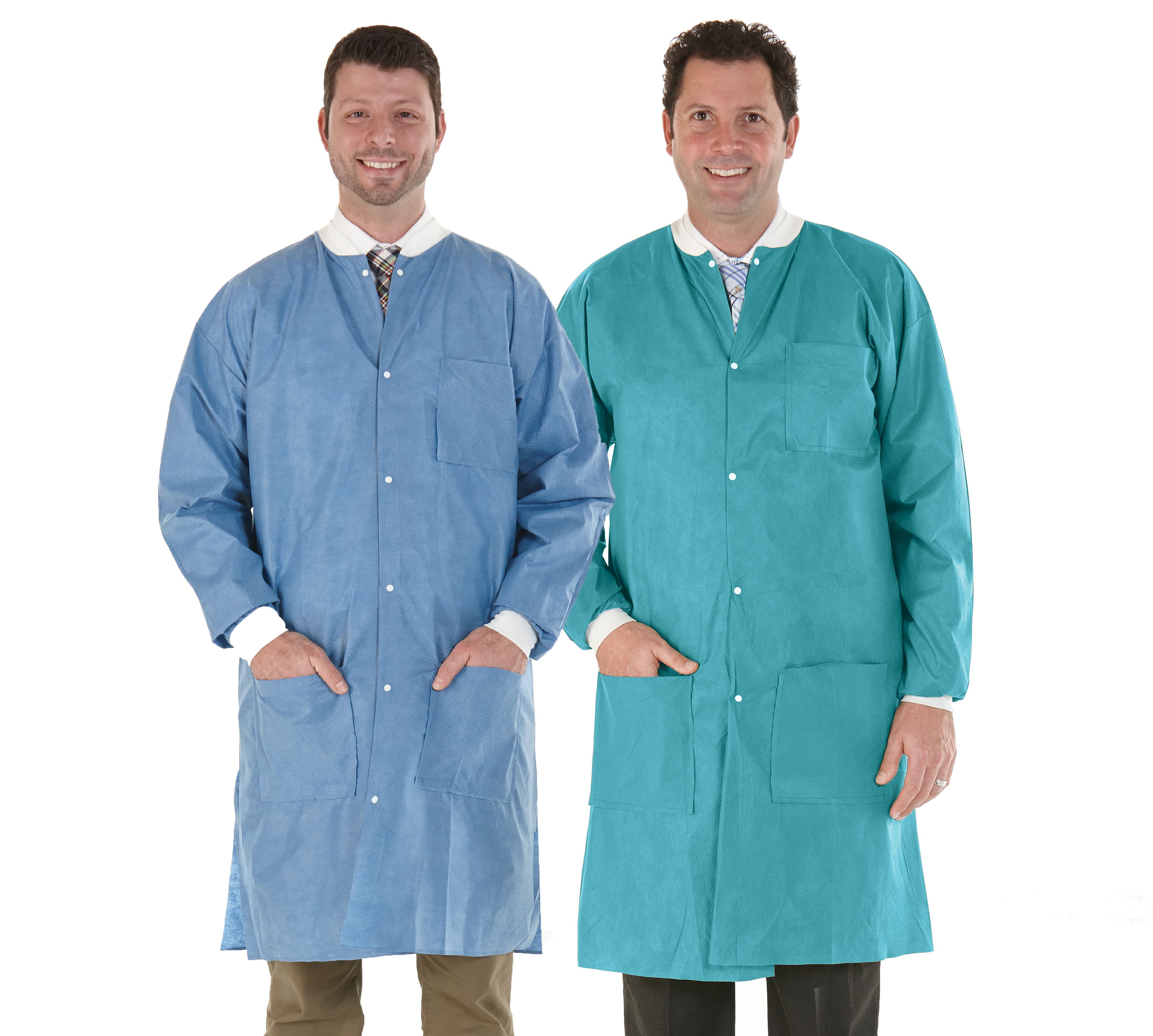 Medicom SafeWear High Performance Lab Coat, Small, Tropical Teal, SMS, 12/Pack, 8117-A - MEDICOM SAFEWEAR PROTECTIVE APPAREL, 8117-A - Image 1