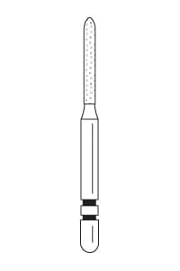 Two Striper Diamond Bur, FG, Modified Beveled Cylinder, #511.8, 1.2 mm, Coarse, Green, 5/Pk, 2015975 thumbnail 2