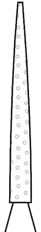 Two Striper ShortCut Diamond Bur, FGSS, Flame, 261.8 S, 1.1 mm, Coarse, Green, 5/Pk, 2015925 thumbnail 2