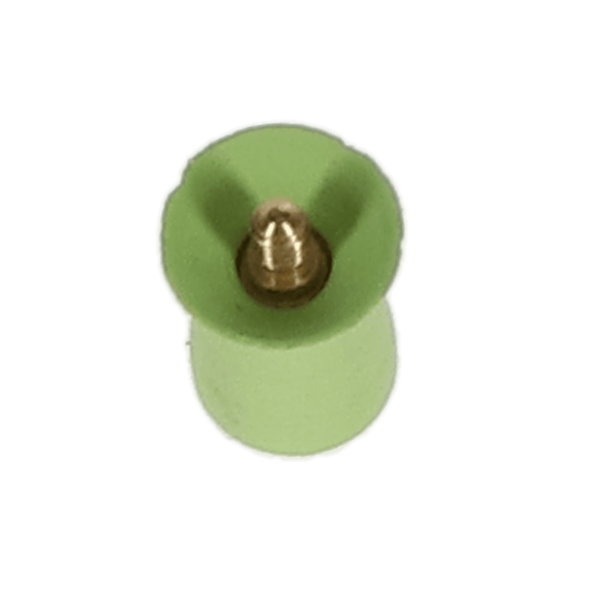 Densco Prophy Cups, LF, Screw Shank, Soft Rubber with Reverse Helix Rib, Dynamo Green, 144/Pk, 85148 thumbnail 2