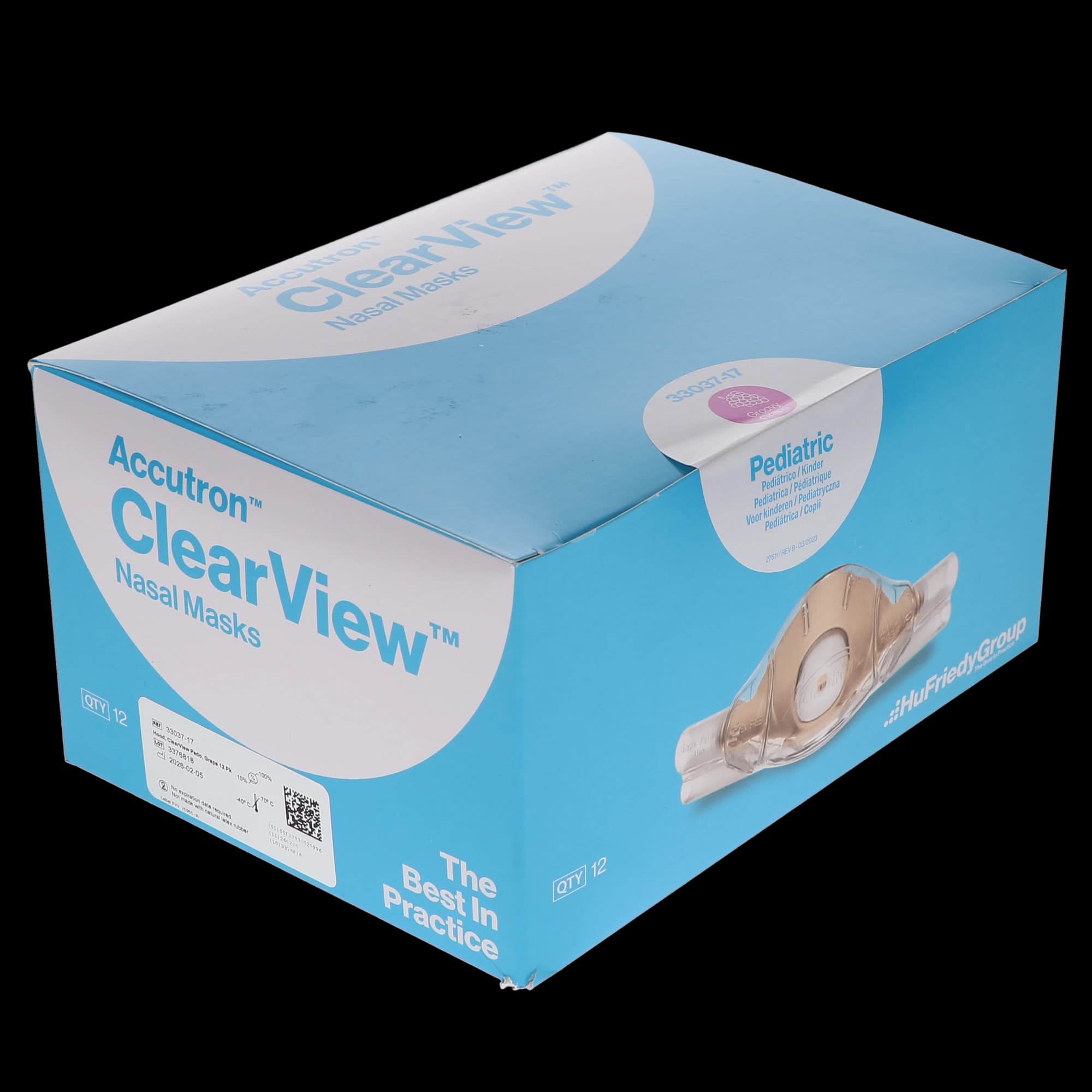 ClearView Single-Use Nasal Masks, Pediatric, Groovy Grape, 12/Pk, 33037-17 thumbnail 6