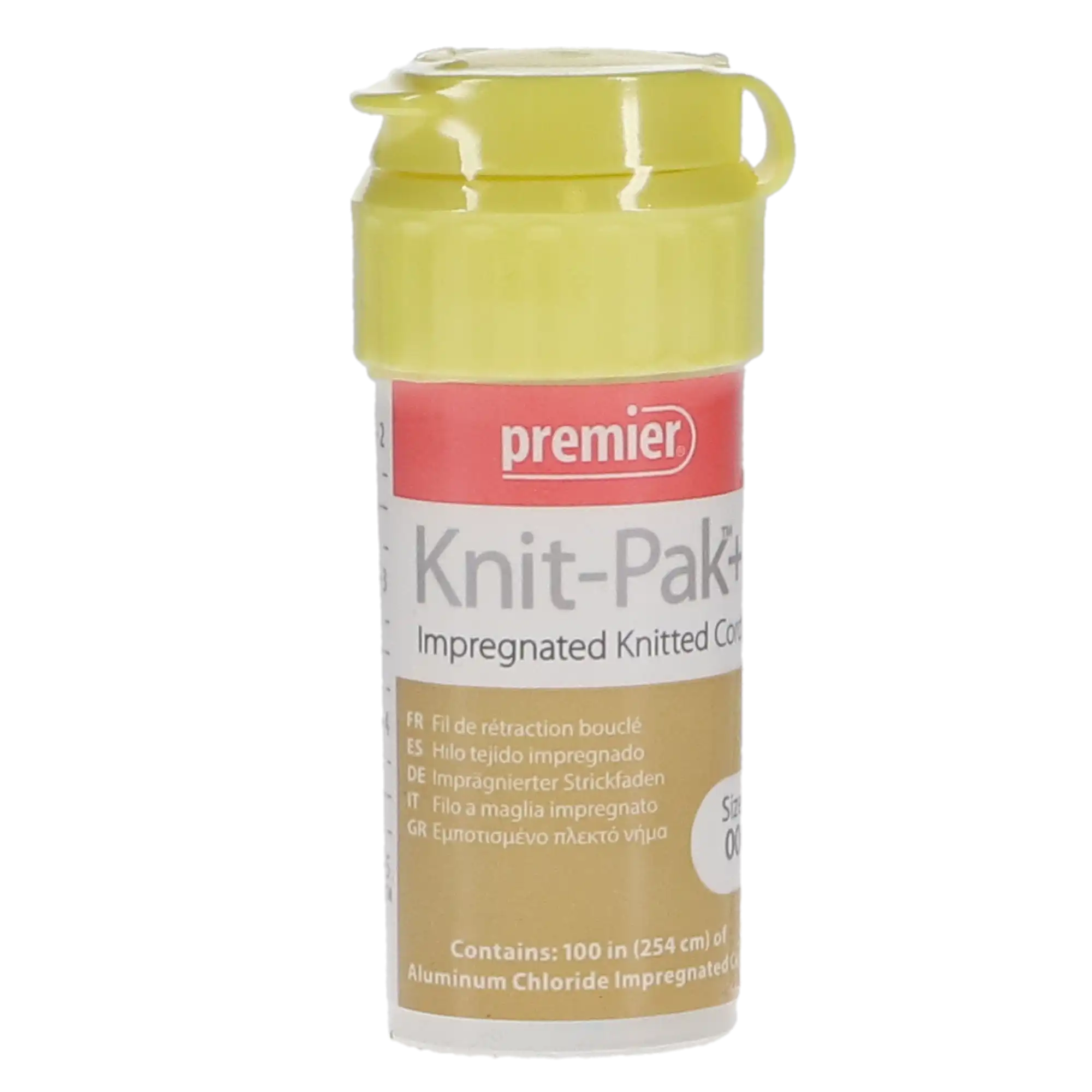 Knit-Pak+ Impregnated Knitted Gingival Retraction Cord, Aluminum Chloride, Size 00, Brown, 100" (254 cm), 1/Pk, 9007562 thumbnail 6