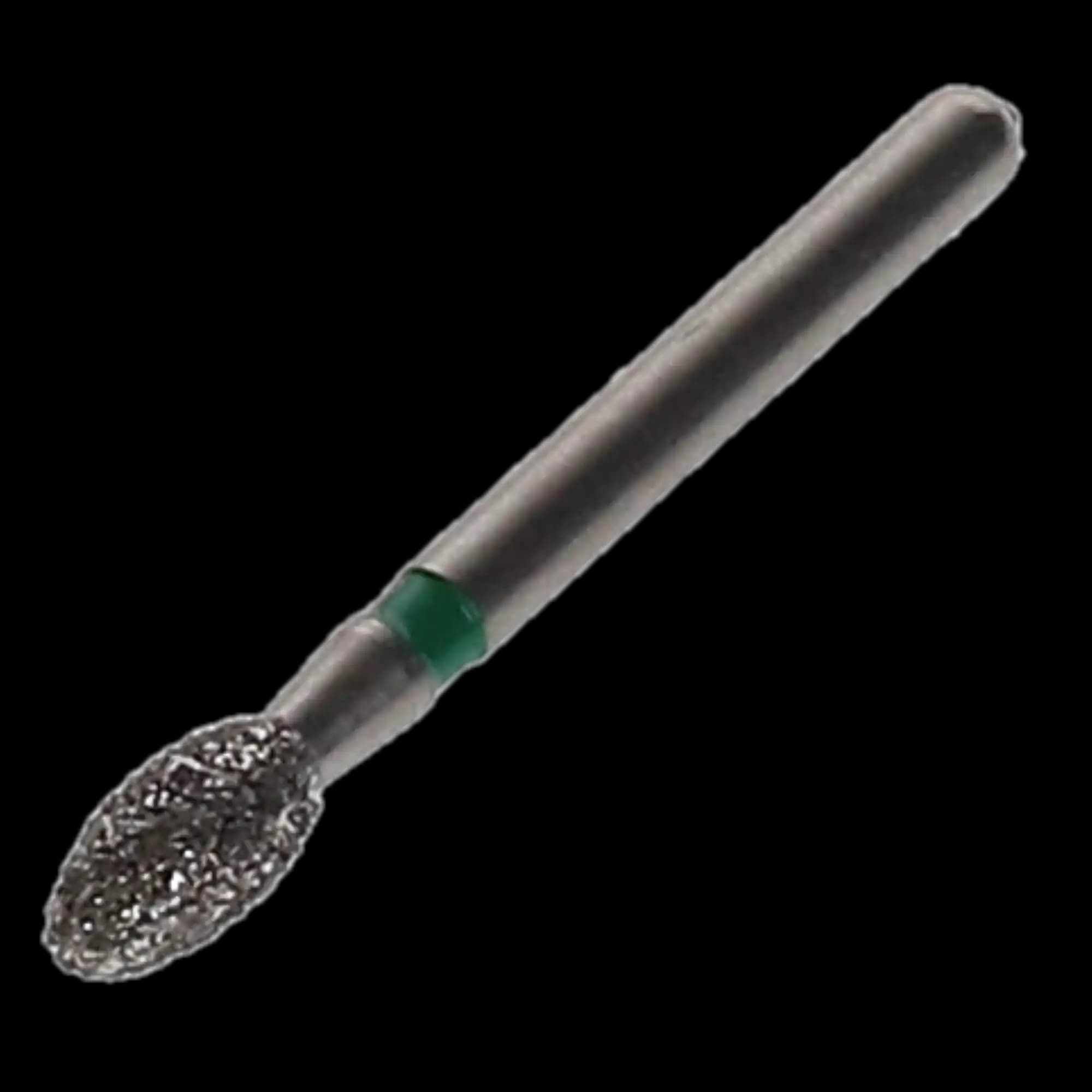 Meisinger Multi-Use Diamond Bur, FG, Football/Egg, #833G-023, 2.3 mm Head, 4.2 mm Working Length, Coarse, Green, 5/Pk, 833G-023-FG thumbnail 3