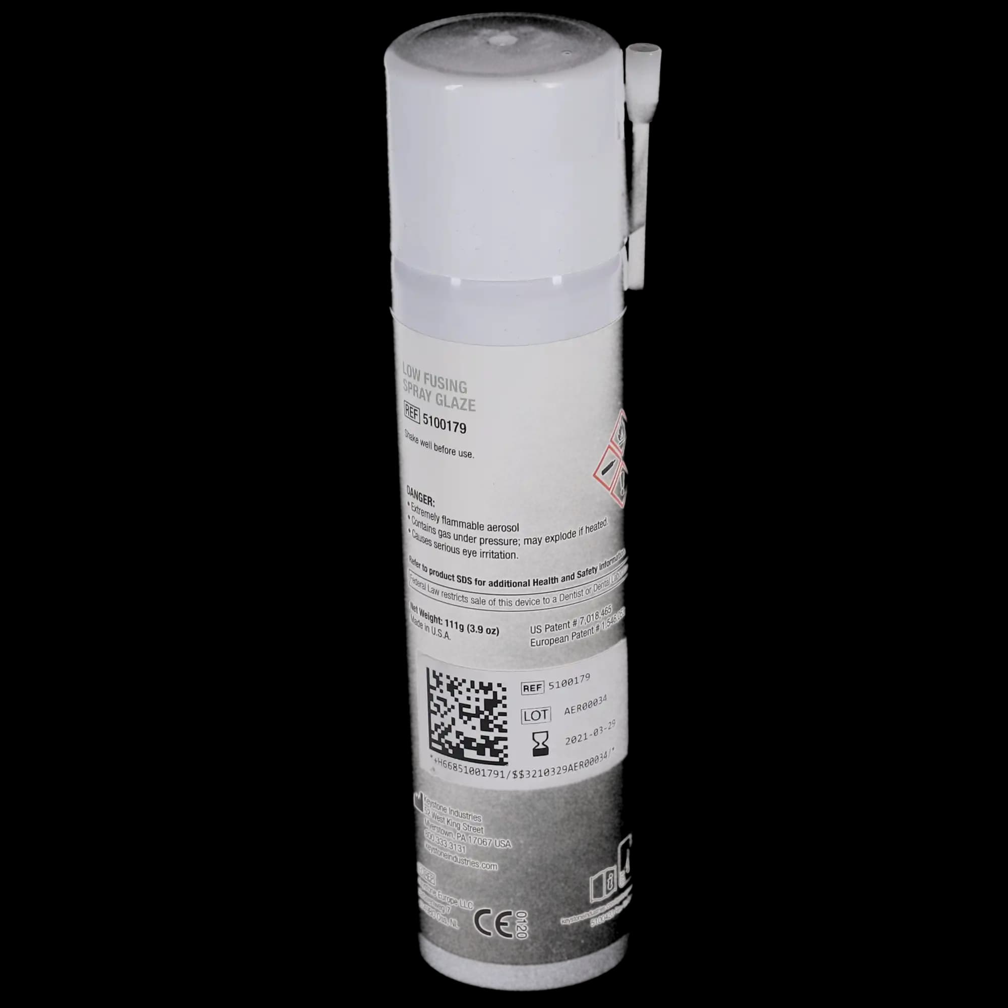 Enamelite Nova Low-Fusing Dental Ceramic Spray Glaze, Medium, 3.9 oz (111g), 1/Pk, 5100179 thumbnail 8