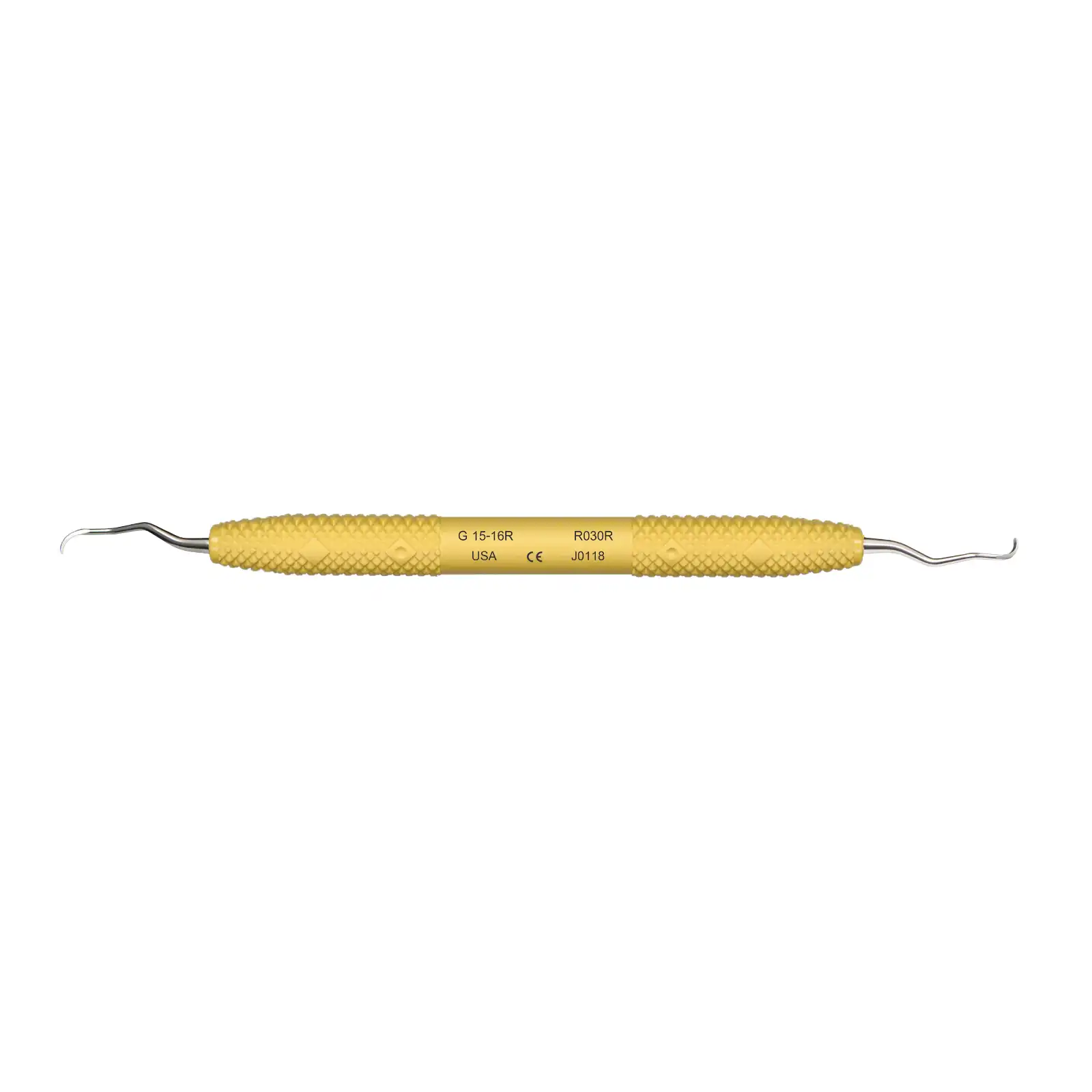 PDT Amazing Gracey 15/16 Rigid Curette, Double-Ended, Yellow, R030R thumbnail 2