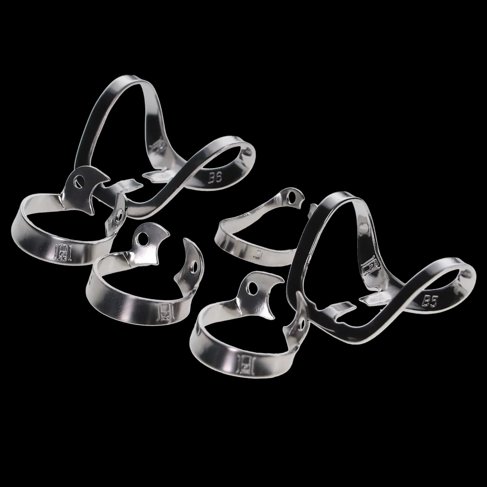 Hygenic Brinker Universal Rubber Dam Clamp Set, Contains B1-B6 Wingless Tissue Retractor Clamps, 6/Pk, H01054 thumbnail 2