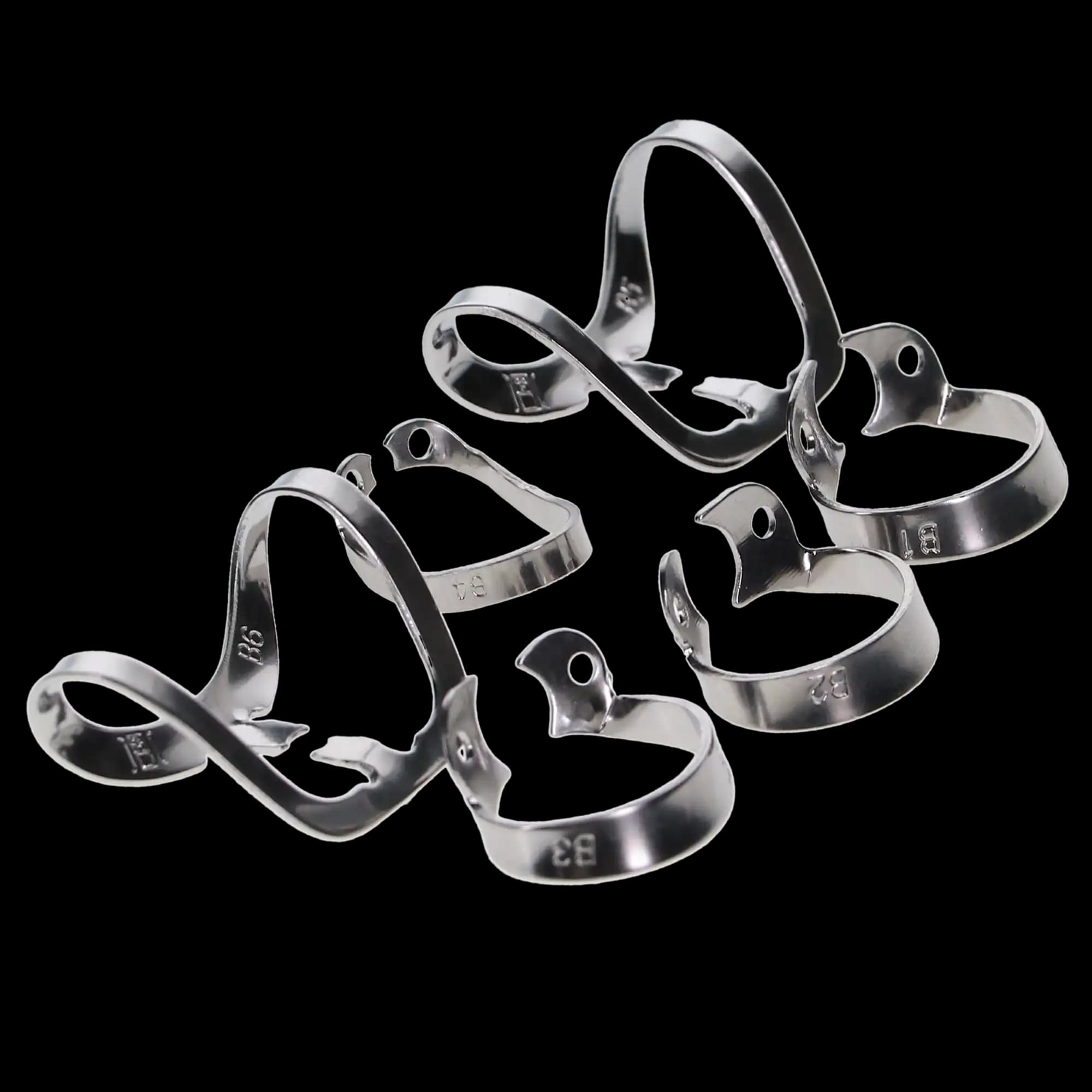 Hygenic Brinker Universal Rubber Dam Clamp Set, Contains B1-B6 Wingless Tissue Retractor Clamps, 6/Pk, H01054 thumbnail 4
