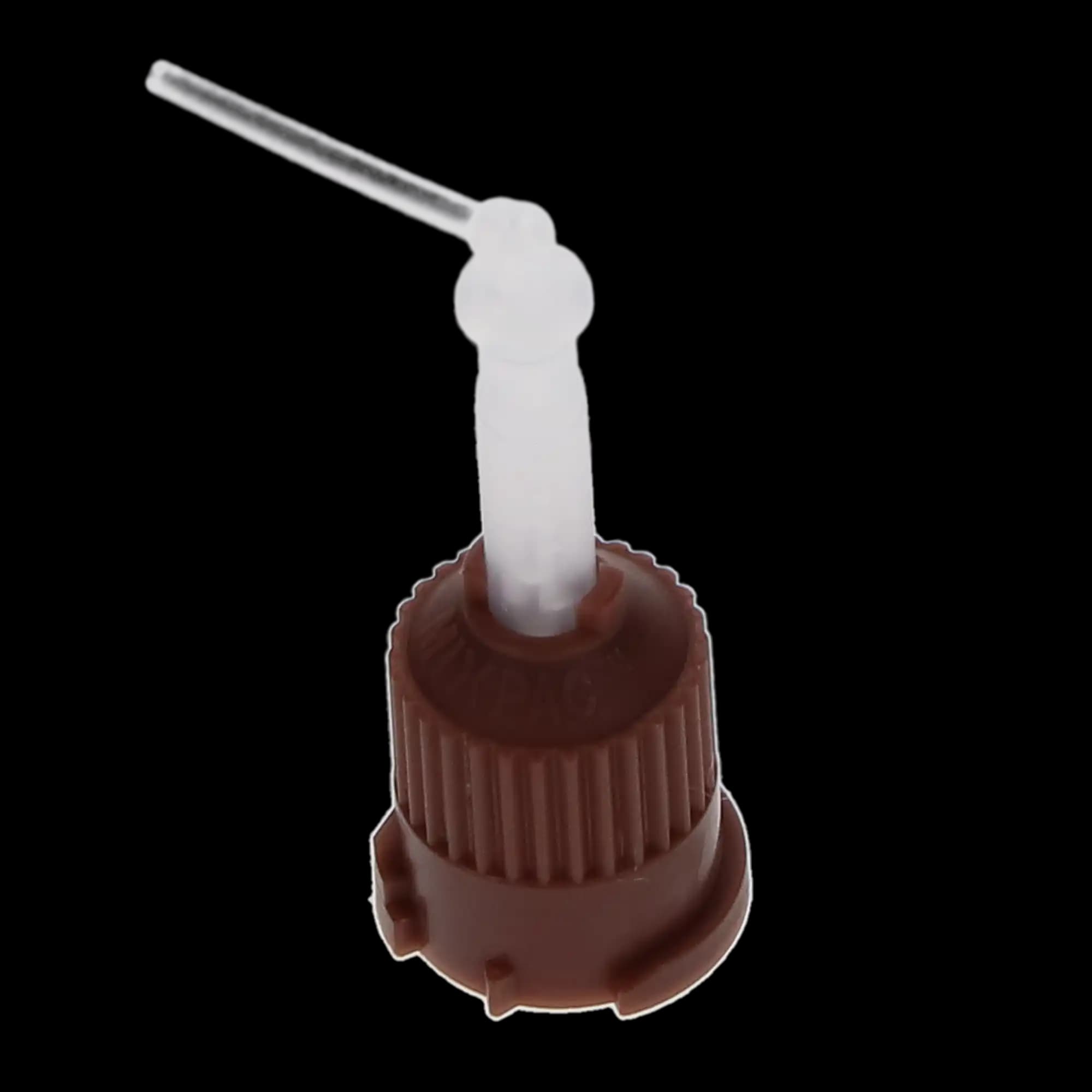 Defend T-Style Core Material Mixing Tips, 1:1, Brown, with Extra-Fine Intraoral Tips, 25/Pk, VP8150T - Defend, T-Style Mixing Tips, Core Material with Intra-Oral Tips, 1:1, Brown, 25/Pk, VP8150T - Image 1