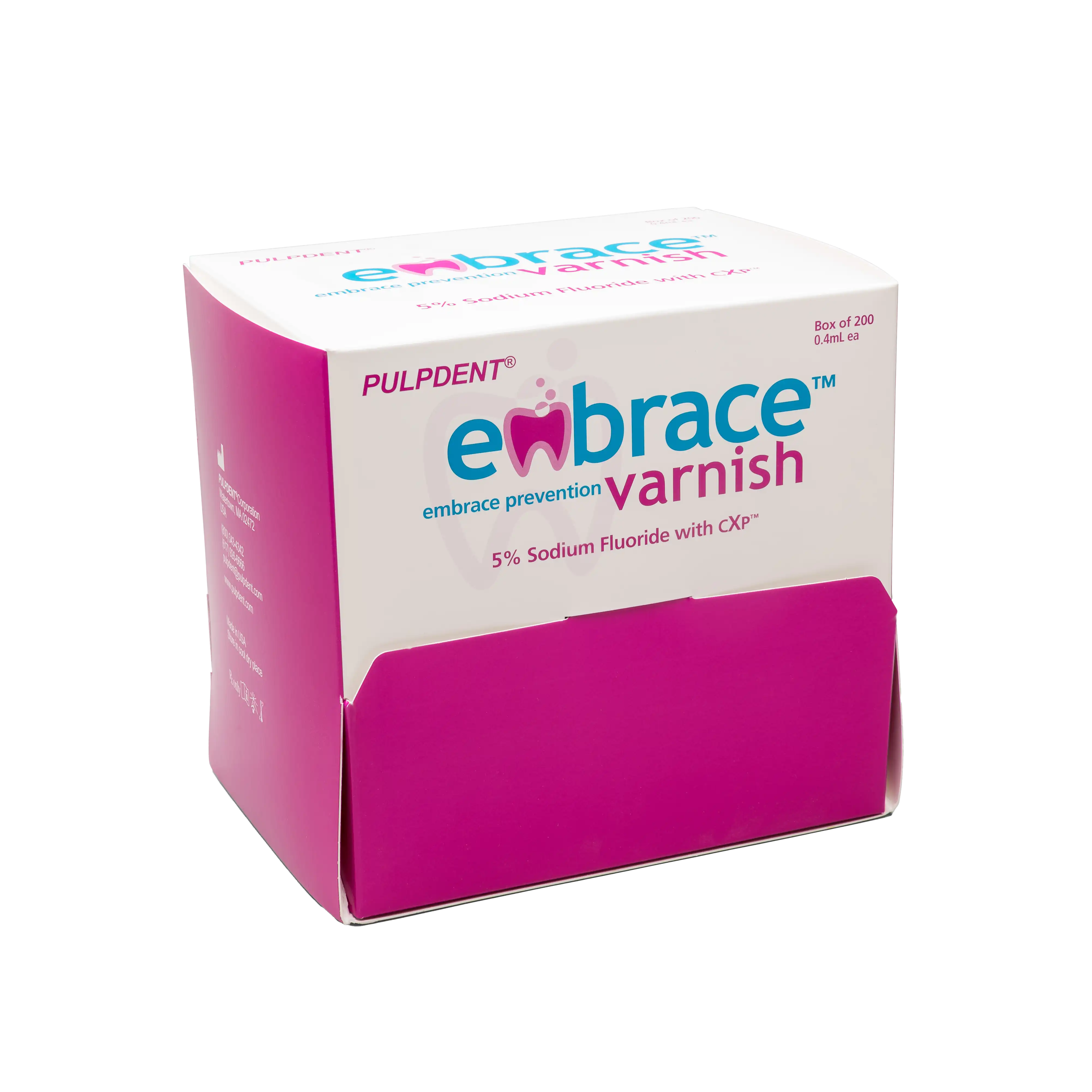 Embrace Varnish 5% Sodium Fluoride with CXP, Unit Dose with Applicator Brush, 0.4 ml, Bubblegum, 200/Pk, FV200 thumbnail 5