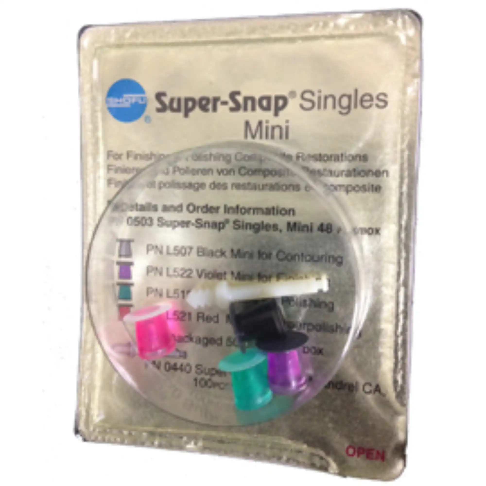 Super-Snap Singles Mini Disks, 8 mm, Assorted Grit, CA Shank, 48/Pkg, 0503 thumbnail 7