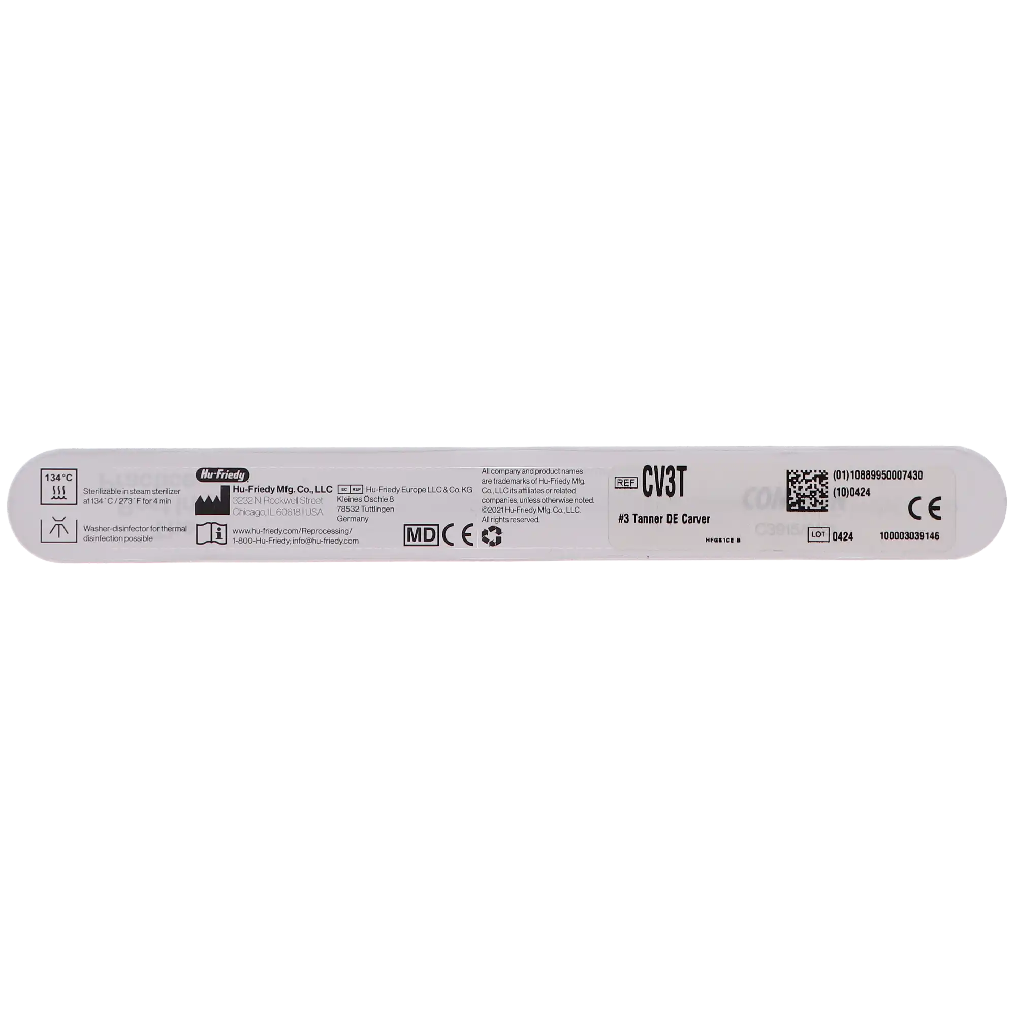 Hu-Friedy #3 Tanner Double-Ended Carver, #41 Round Handle, CV3T thumbnail 4