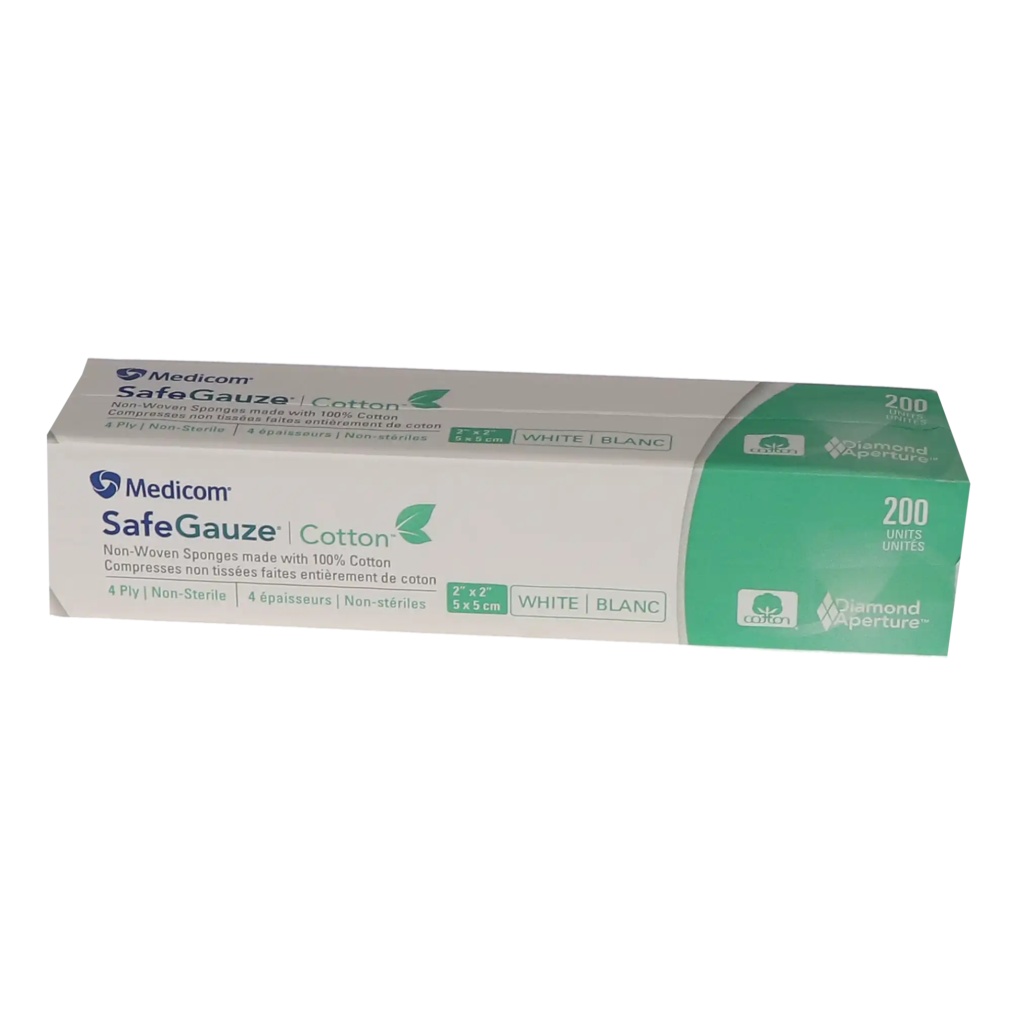 SafeGauze Cotton Non-Woven Sponges, Non-Sterile, 4-Ply, 2" x 2", 4000/Case, 4822 thumbnail 4
