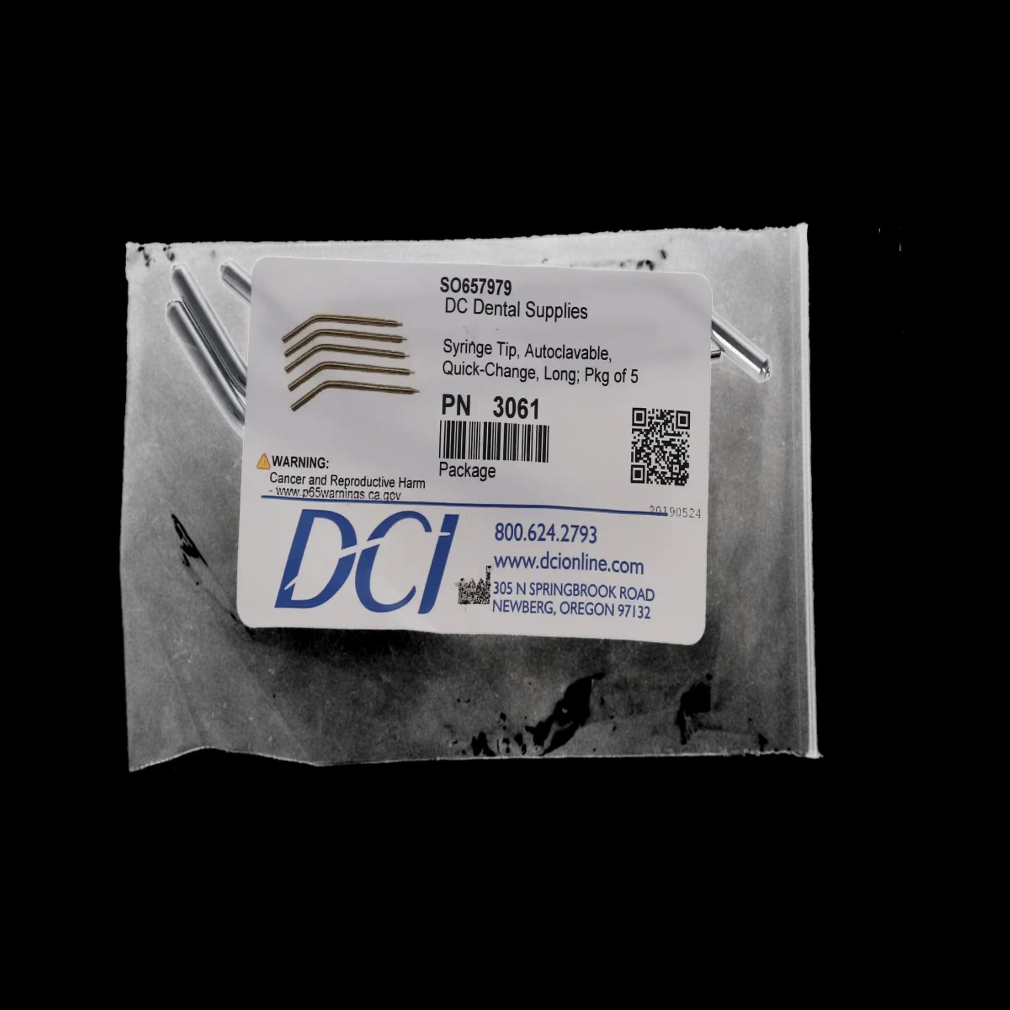 DCI Quick-Change Autoclavable Air/Water Syringe Tips, Standard Long, 5/Pk, 3061 thumbnail 5
