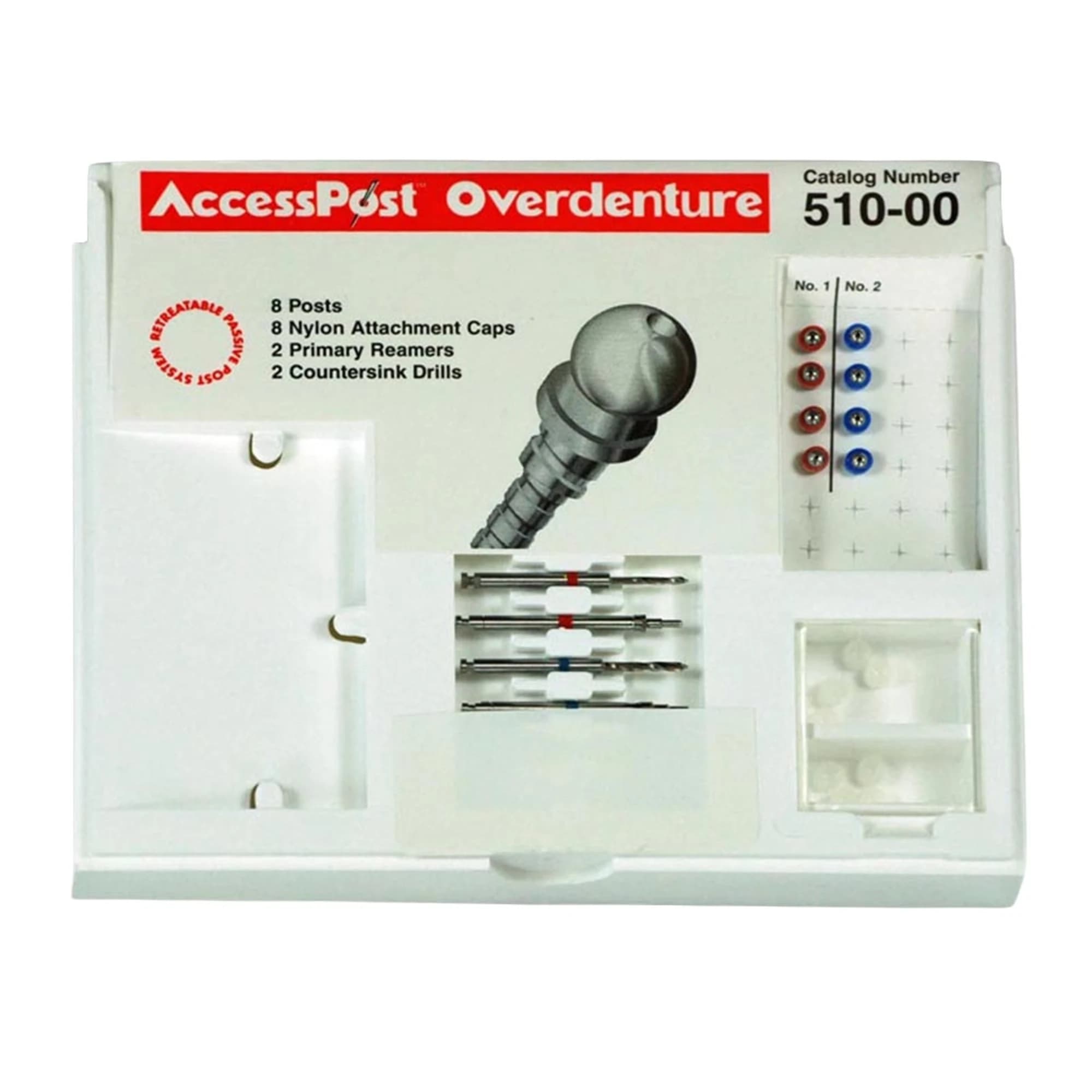 AccessPost Overdenture Introductory Kit, Direct/Non-Coping Technique, Sizes 1 & 2, 510-00 thumbnail 2
