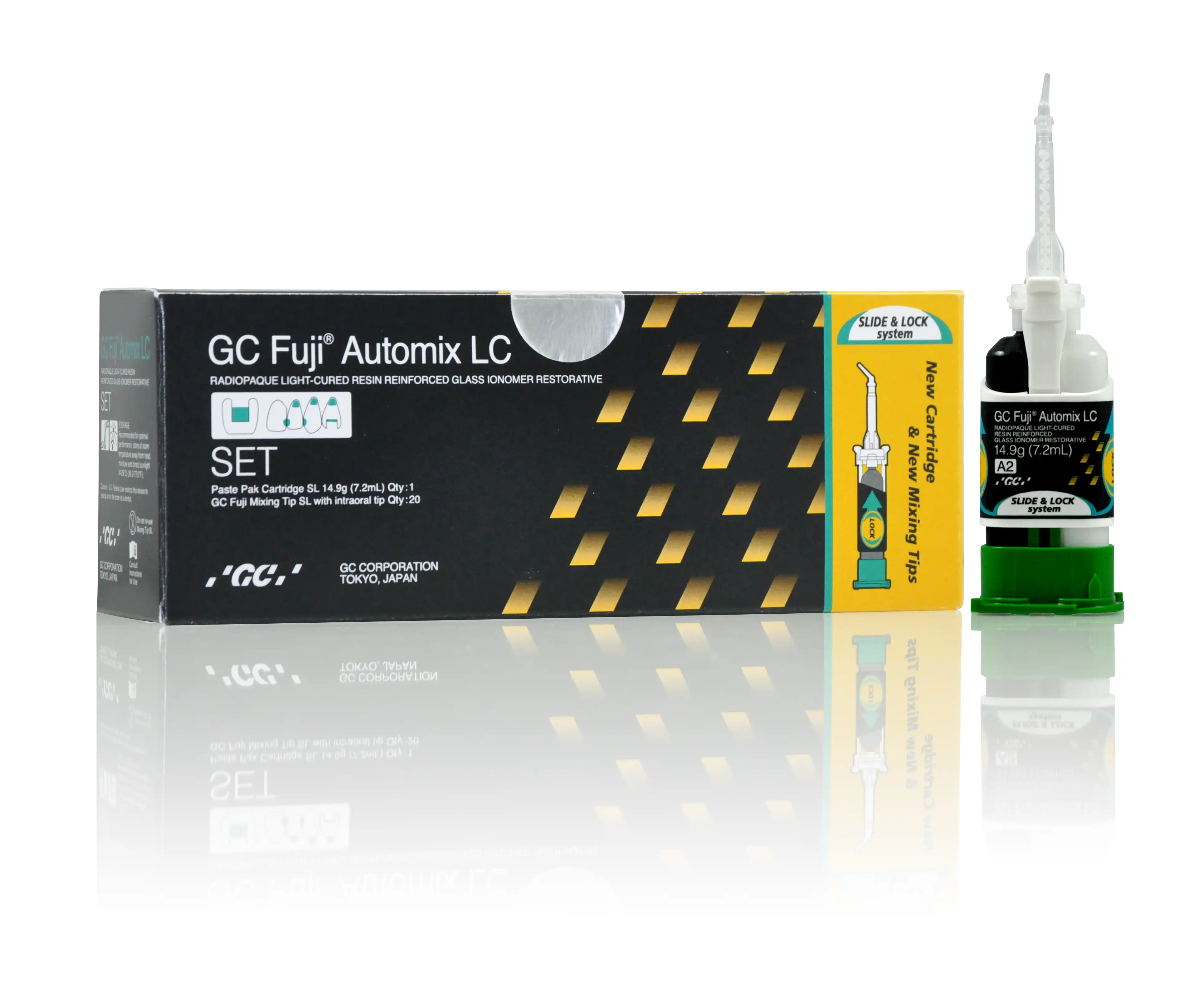 GC Fuji Automix LC Resin-Reinforced Glass Ionomer Restorative Set, Shade A2, 14.9 g Cartridge with 20 Automix Tips, 012713 thumbnail 9