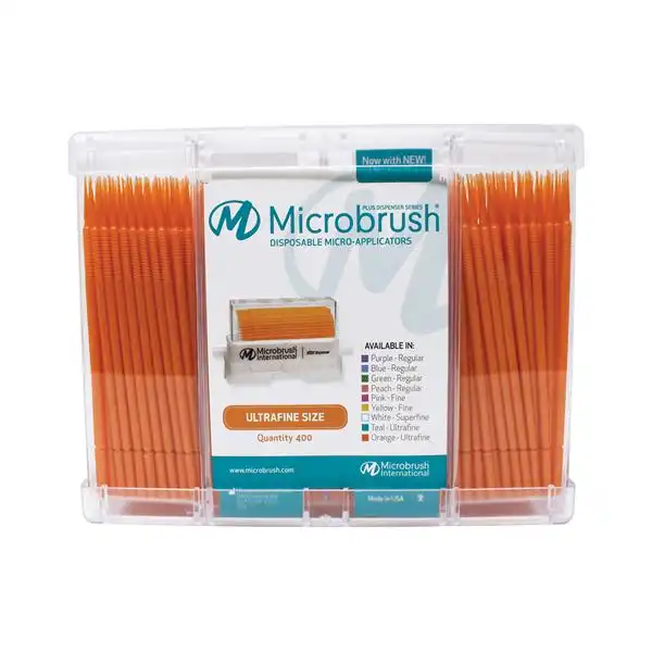 Microbrush Plus Micro-Applicator Dispenser Refills, Ultra Fine, Orange, 400/Pk, PU400OR thumbnail 7