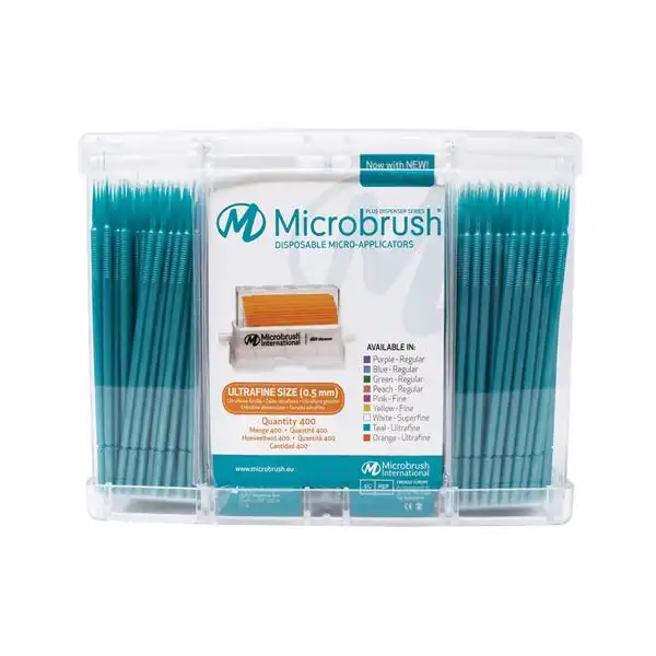 Microbrush Plus Micro-Applicator Dispenser Refills, Ultra Fine, Teal, 400/Pk, PU400TE thumbnail 7