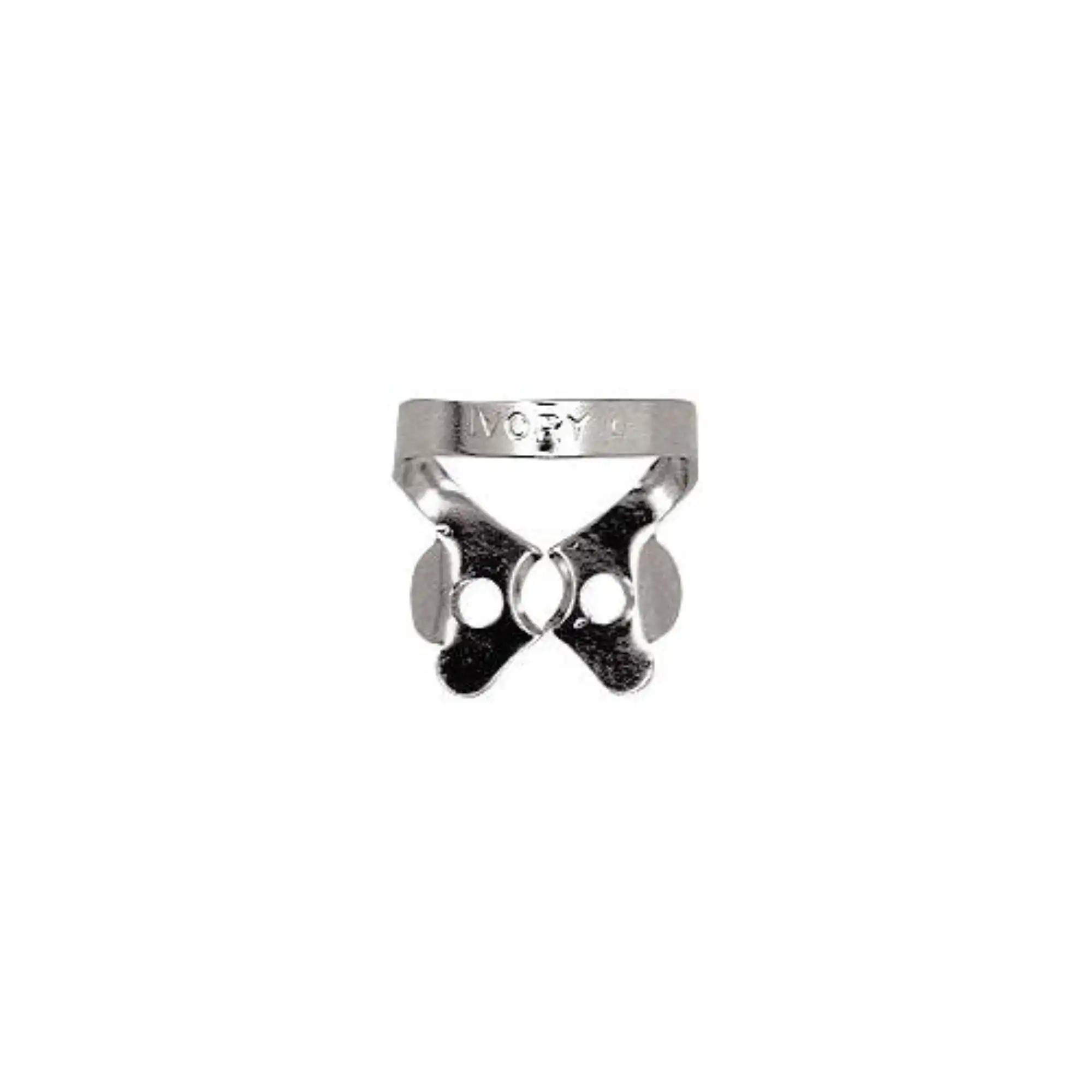 Ivory Rubber Dam Clamp, Winged Bicuspid, #0, Stainless Steel, 50057304 thumbnail 2