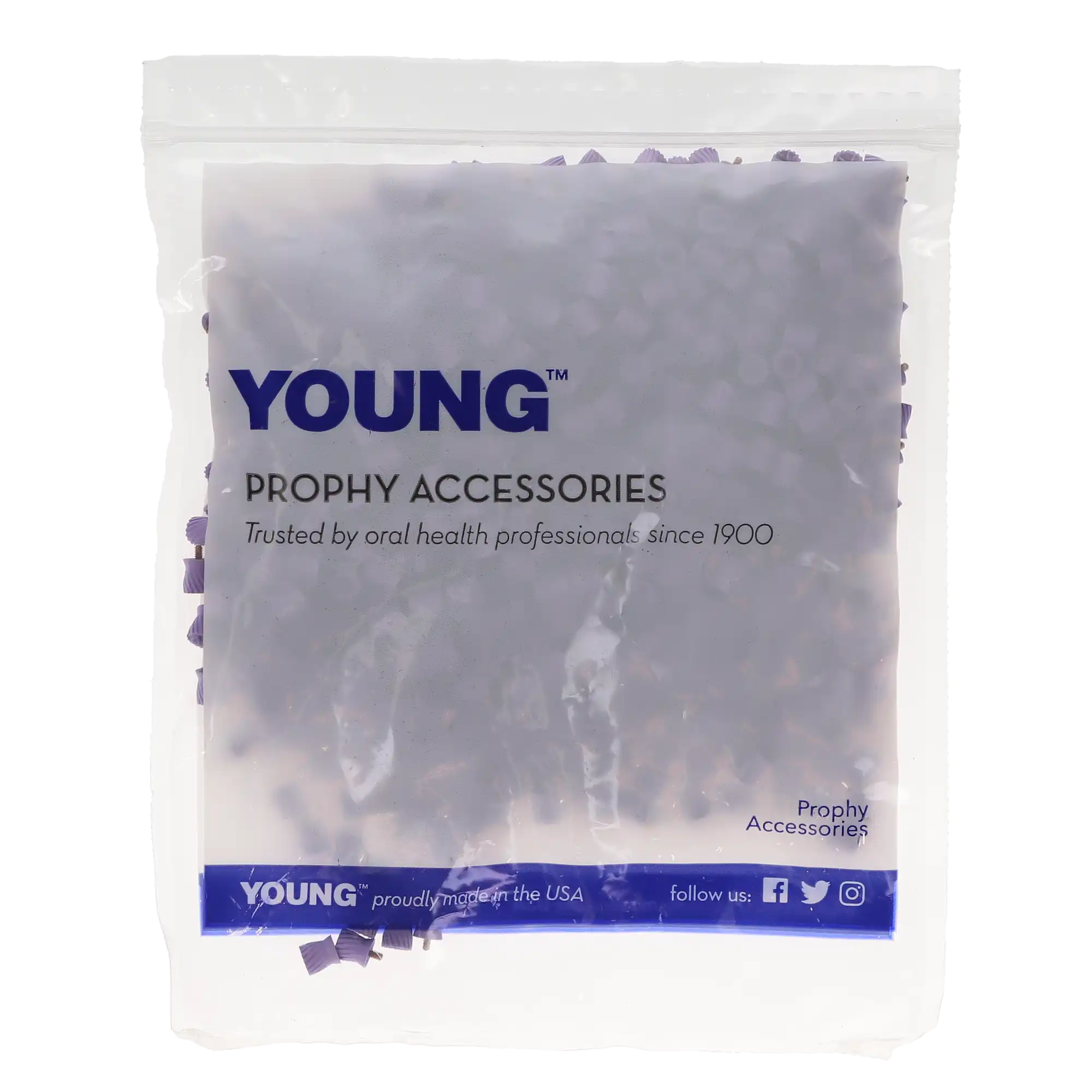 Young Elite Original Prophy Cup, Screw-Type, Soft, Latex-Free, Purple, 720/Pk, 053905 thumbnail 4